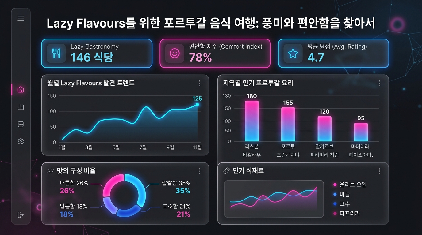 lazy flavours를 위한 포르투갈 음식 여행: 풍미와 편안함을 찾아서