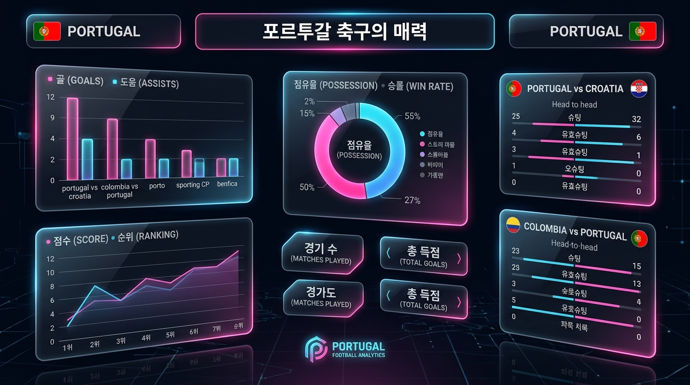 포르투갈 축구의 매력: portugal vs croatia, colombia vs portugal, port