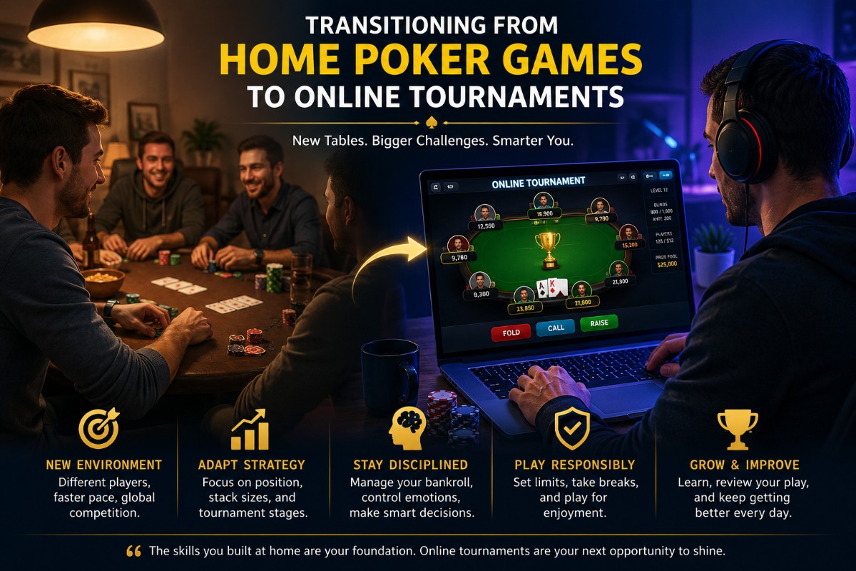 Transitioning from Home Poker Games to Online Tournaments